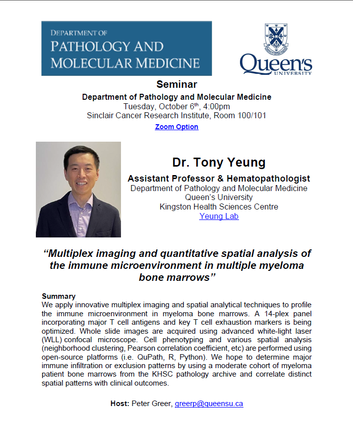 Dr. Tony Yeung Seminar October 6, 2026