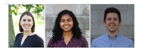 Congratulations to Christina Ferrone, Jina Nanayakkara and Matt Cormier 