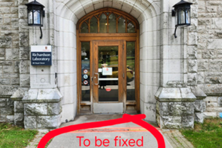 main entrance will be closed for approximately 1/2 day